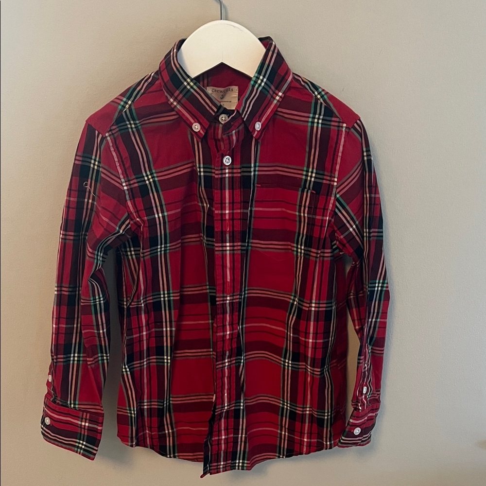 Crewcuts - Classic Red Plaid Kids Shirt